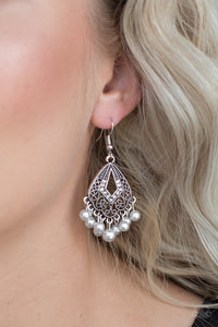 Gracefully Gatsby - Silver Women's Earrings