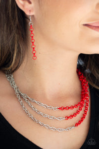 Turn Up The Volume - Red Women's Necklace