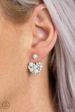 Load image into Gallery viewer, Star-Studded Success - White Women&#39;s Post Earrings
