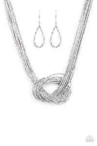 Knotted Knockout - Silver Women's Necklace