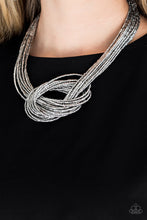 Load image into Gallery viewer, Knotted Knockout - Silver Women&#39;s Necklace
