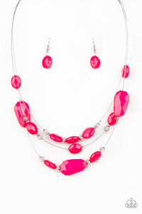 Radiant Reflections - Pink Women's Necklace