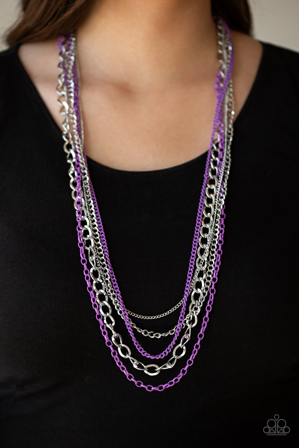 Industrial Vibrance - Purple Women's Necklace