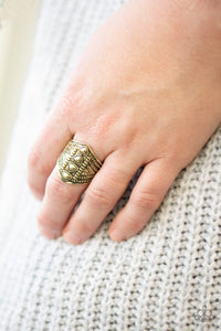 Texture Tracker - Brass Women's Ring