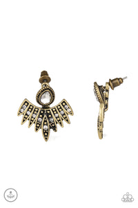 Wing Fling - Brass Women's Post Earrings