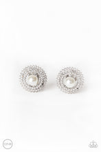 Load image into Gallery viewer, Broadway Breakout - White Clip-on Women&#39;s Earrings
