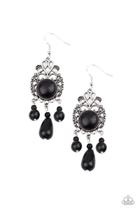 Stone Bliss - Black Women's Earrings