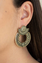 Load image into Gallery viewer, Texture Takeover - Brass Women&#39;s Post Earrings
