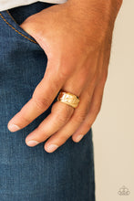 Load image into Gallery viewer, Sideswiped - Gold Men&#39;s Ring
