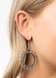 Sun Lounge - Silver Women's Earrings - Paparazzi