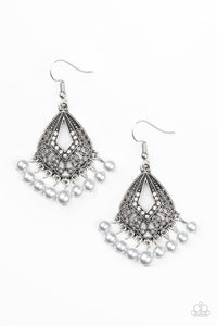 Gracefully Gatsby - Silver Women's Earrings